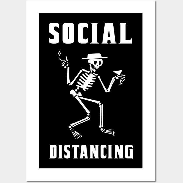 Funny social distancing Wall Art by Periaz